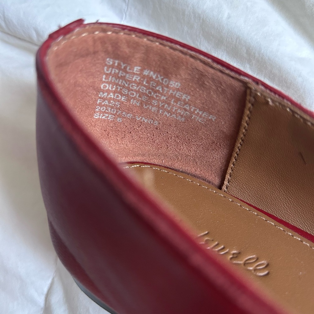 Madewell Red Mylie Ballet Flat 6 - Picture 3 of 4